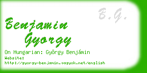 benjamin gyorgy business card