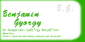 benjamin gyorgy business card